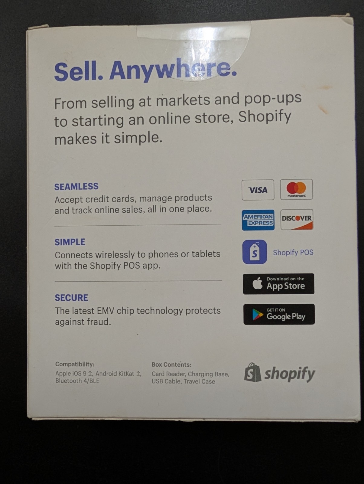Shopify Chip & Swipe Reader – White (8541732075)