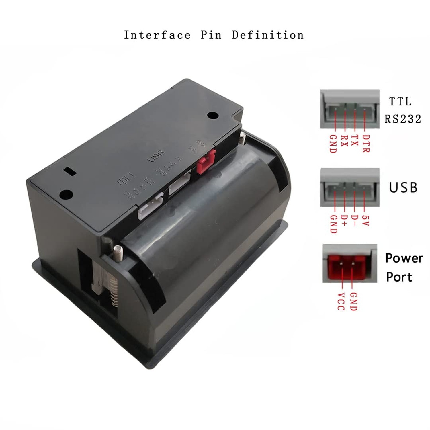 Maikrt Micro Thermal Printer 5~9V Embedded Thermal Receipt Printer Serial Por…