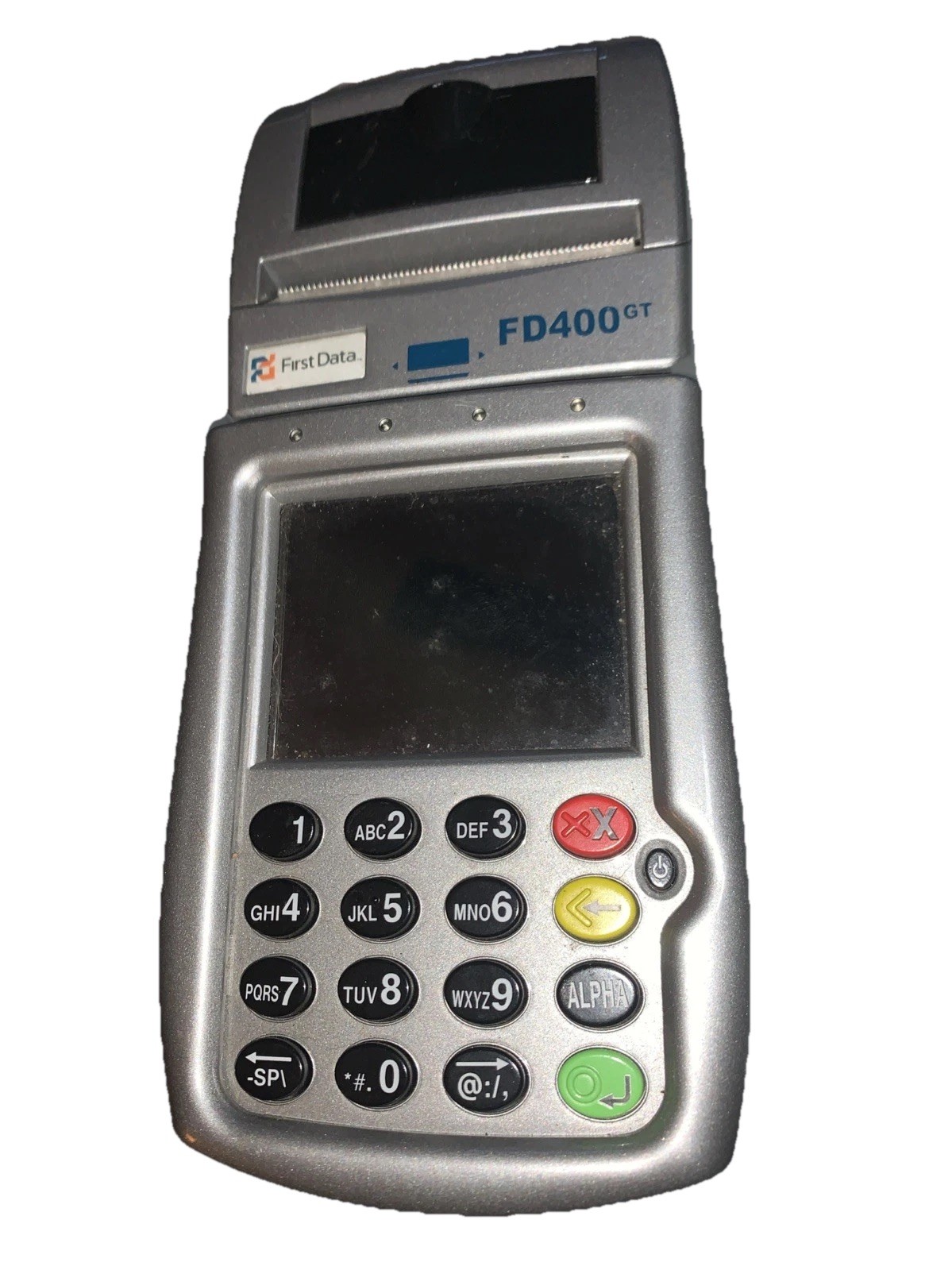 First DAT FD-400 GT Silver & Black Portable Touchscreen NFC Credit Card Terminal