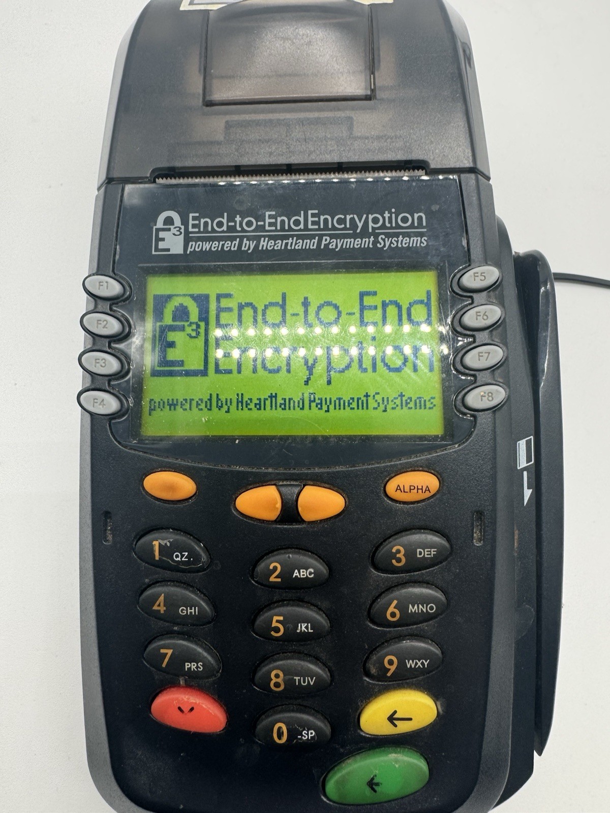 Heartland E3 POS Credit Card Terminal HPS-E3-T1-BH4YGD1HB w/ Power Supply