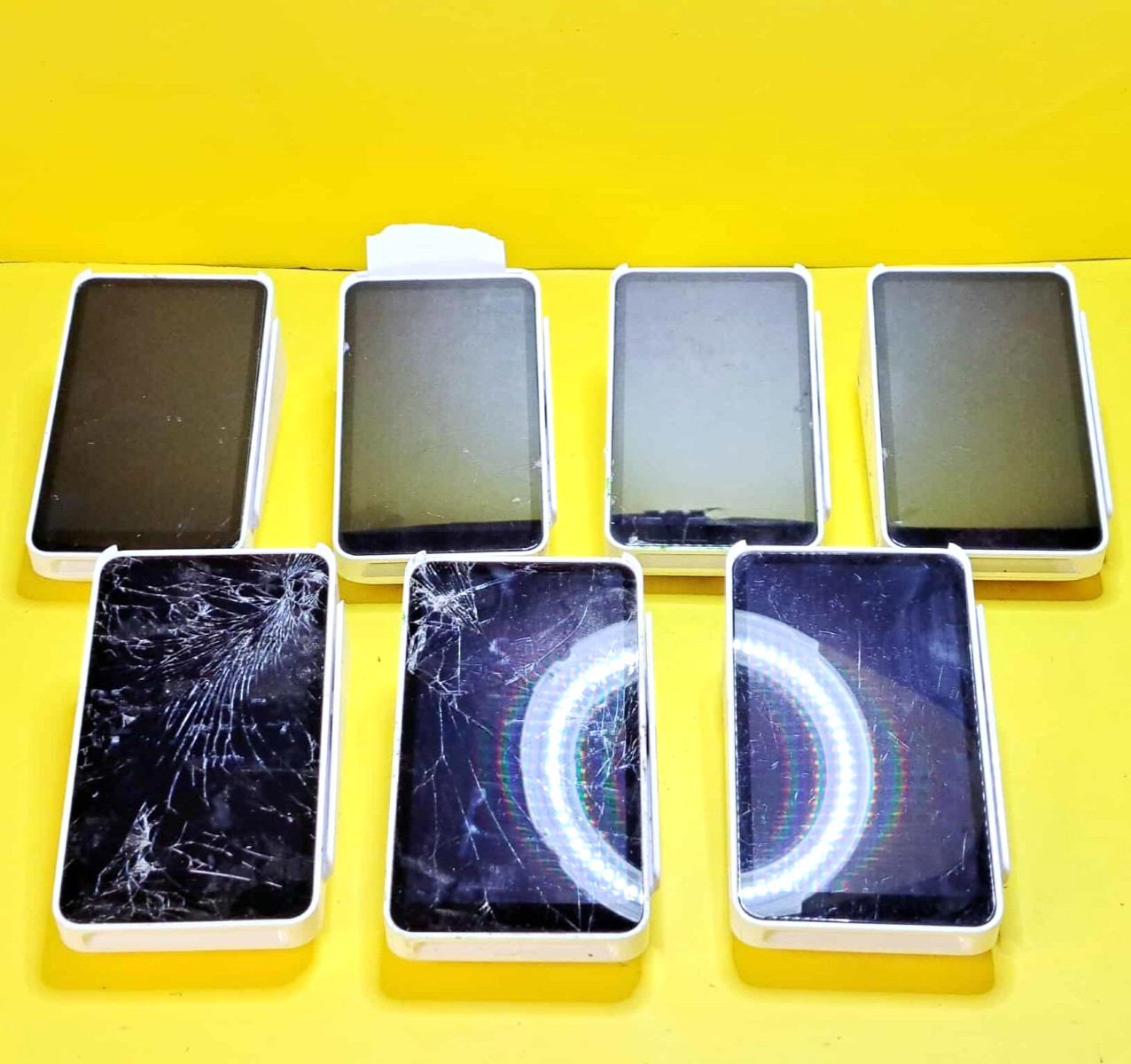 ⚡LOT OF 7x CRACKED SCREENS⚡SQUARE TERMINAL SPD2-01-A POS CARD READER ALL-IN-ONE⚡