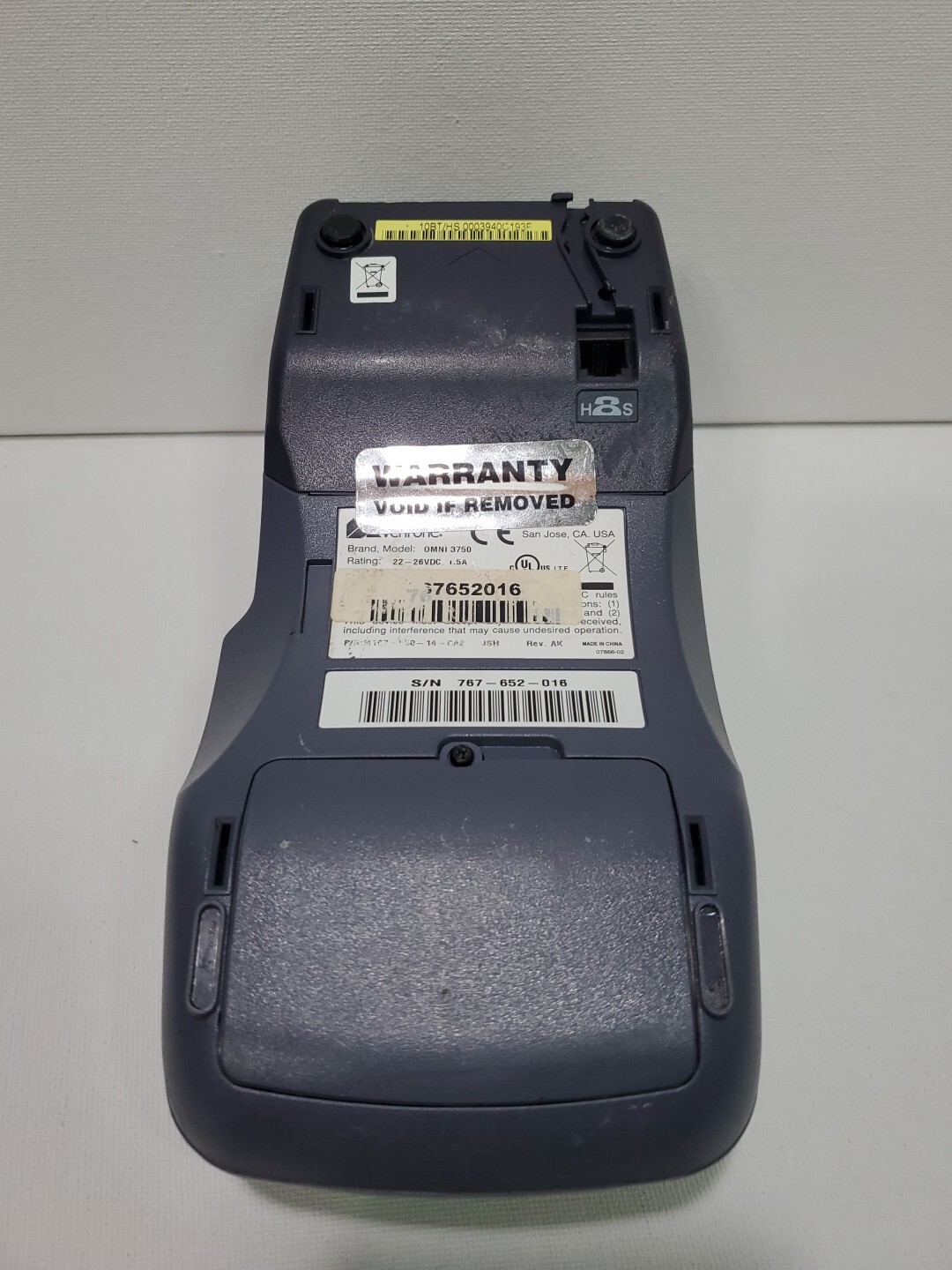Verifone Omni 3750 Gray & Blue Wired Digital POS Credit Card Terminal Reader