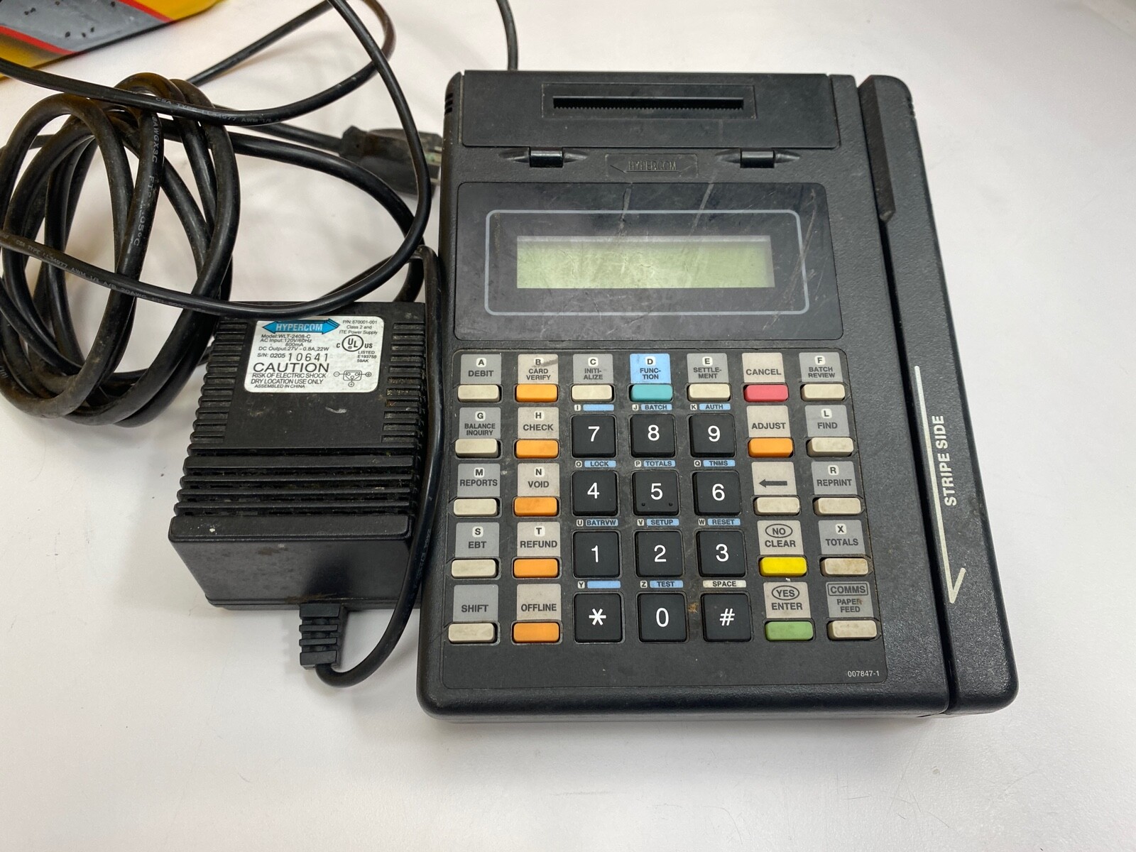 Hypercom WLT 2408-1 Credit Card Terminal With Power Supply