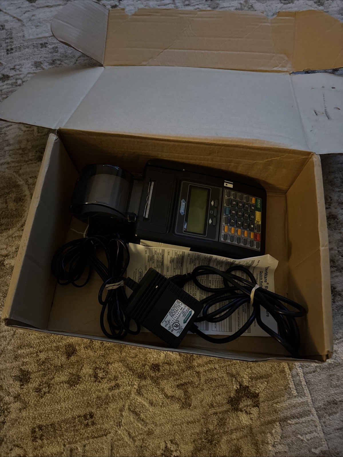 HYPERCOM T7Plus Credit Card Reader Terminal with Power Supply 010218-014 ZH