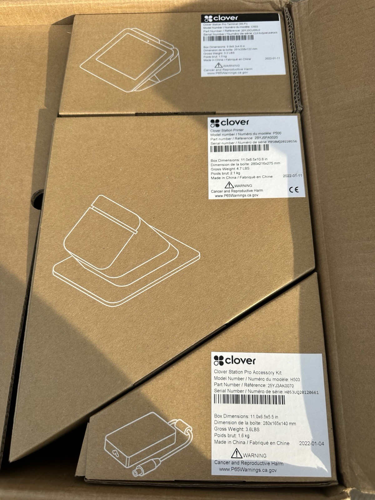 NEW Clover Station Pro X503 Terminal , Display , KIT , Printer