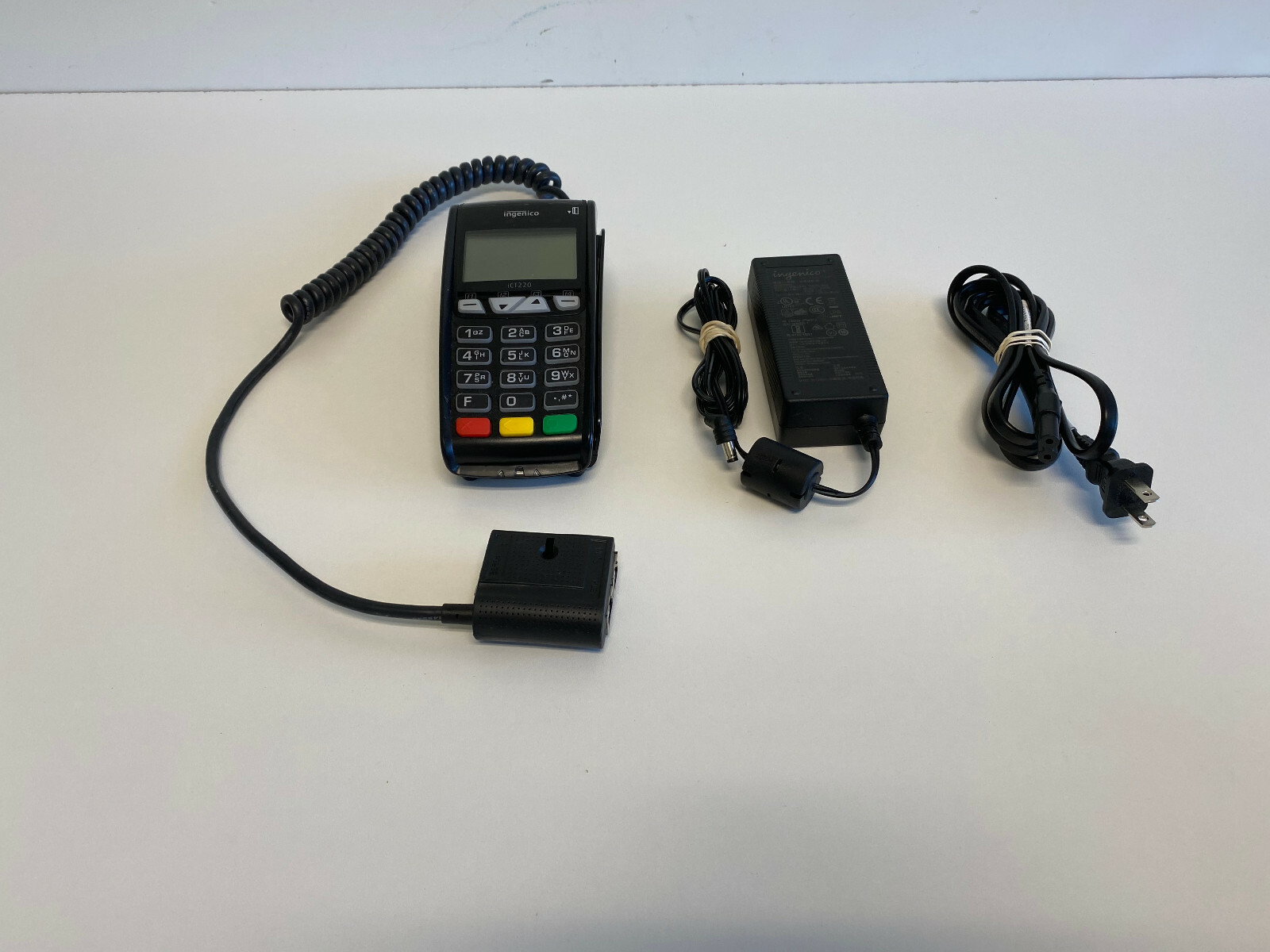PP15: Ingenico ICT 220 ICT220 Credit Card Terminal with Power Supply and Cable