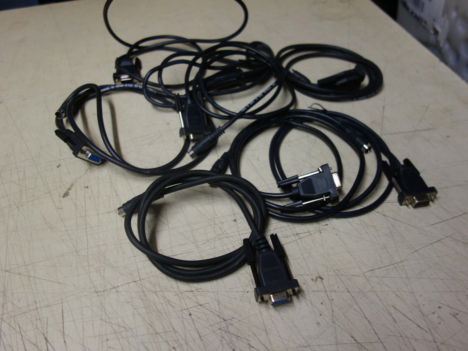 Lot of 8x * VeriFone 10765-00 Rev C Cable (Printer 900 to PC Serial RS232 Port)