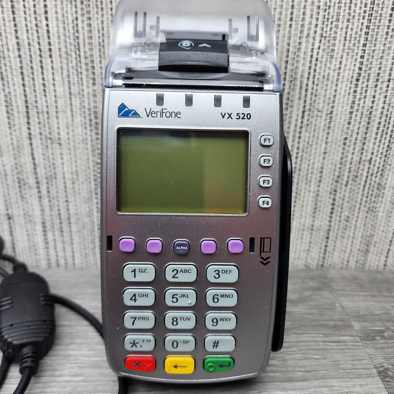 Verifone VX520 POS Credit Card Reader Machine #M252-753-03-NAA-3 w/ Power Supply