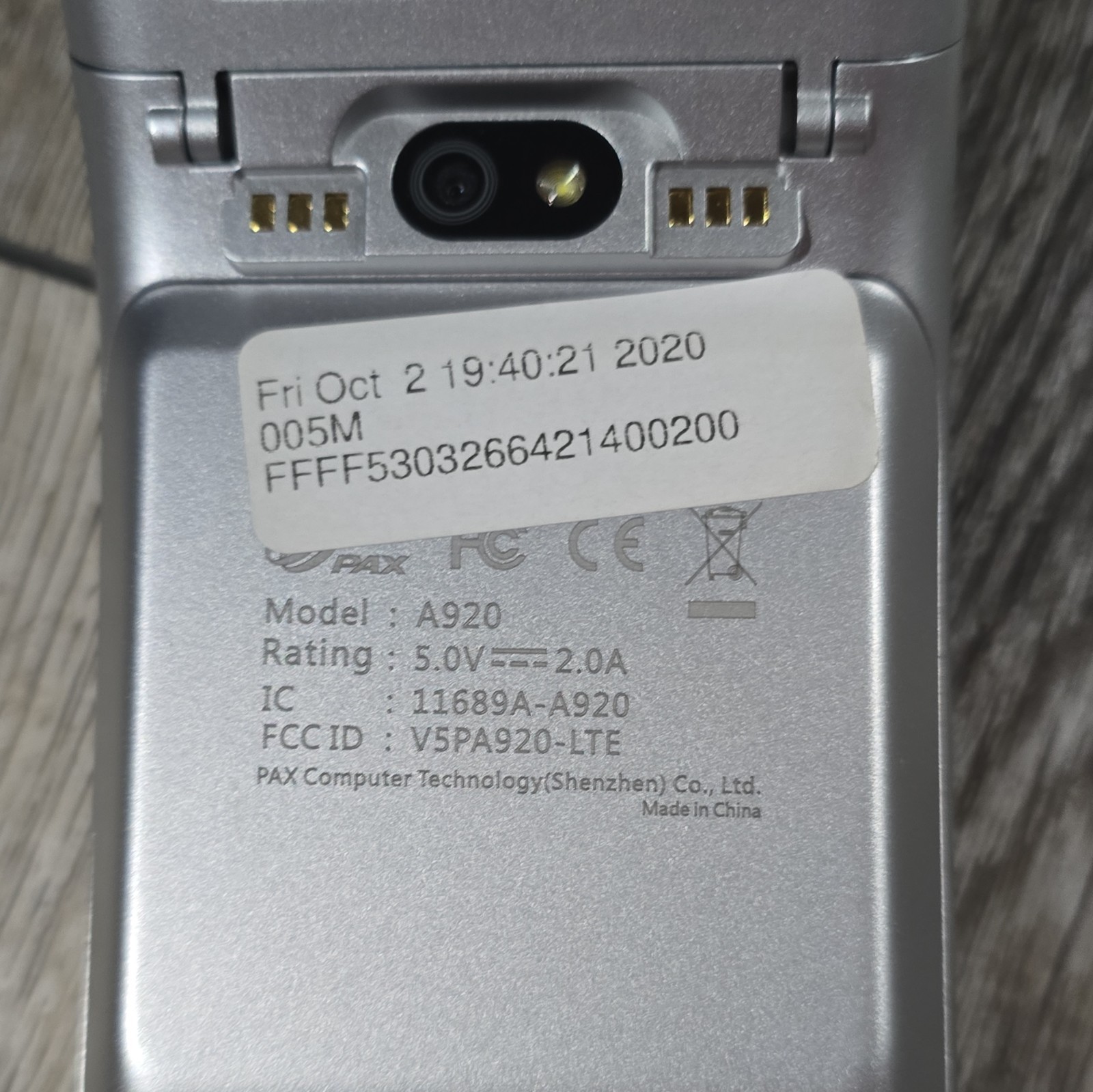 PAX A920 Wireless Credit Card Terminal Android Compatible A920-2AW-RD5-12EA