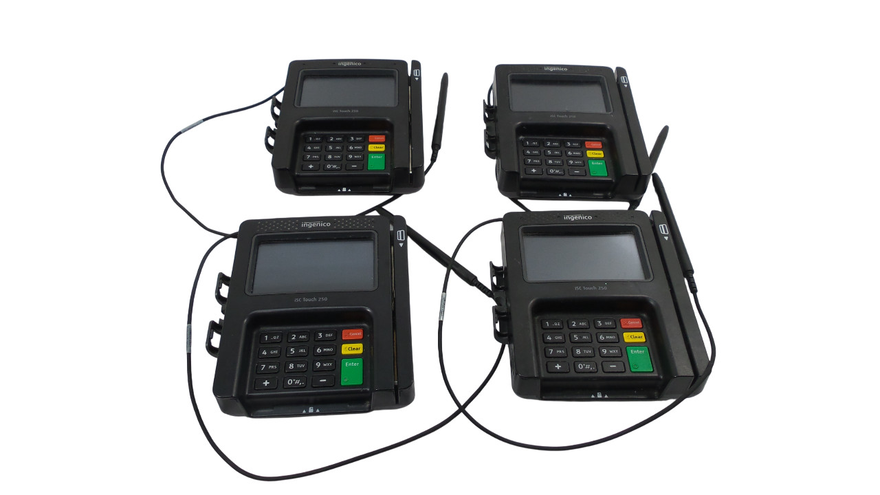 Lot of 4 Ingenico iSC Touch 250 Payment Terminals – Free Shipping