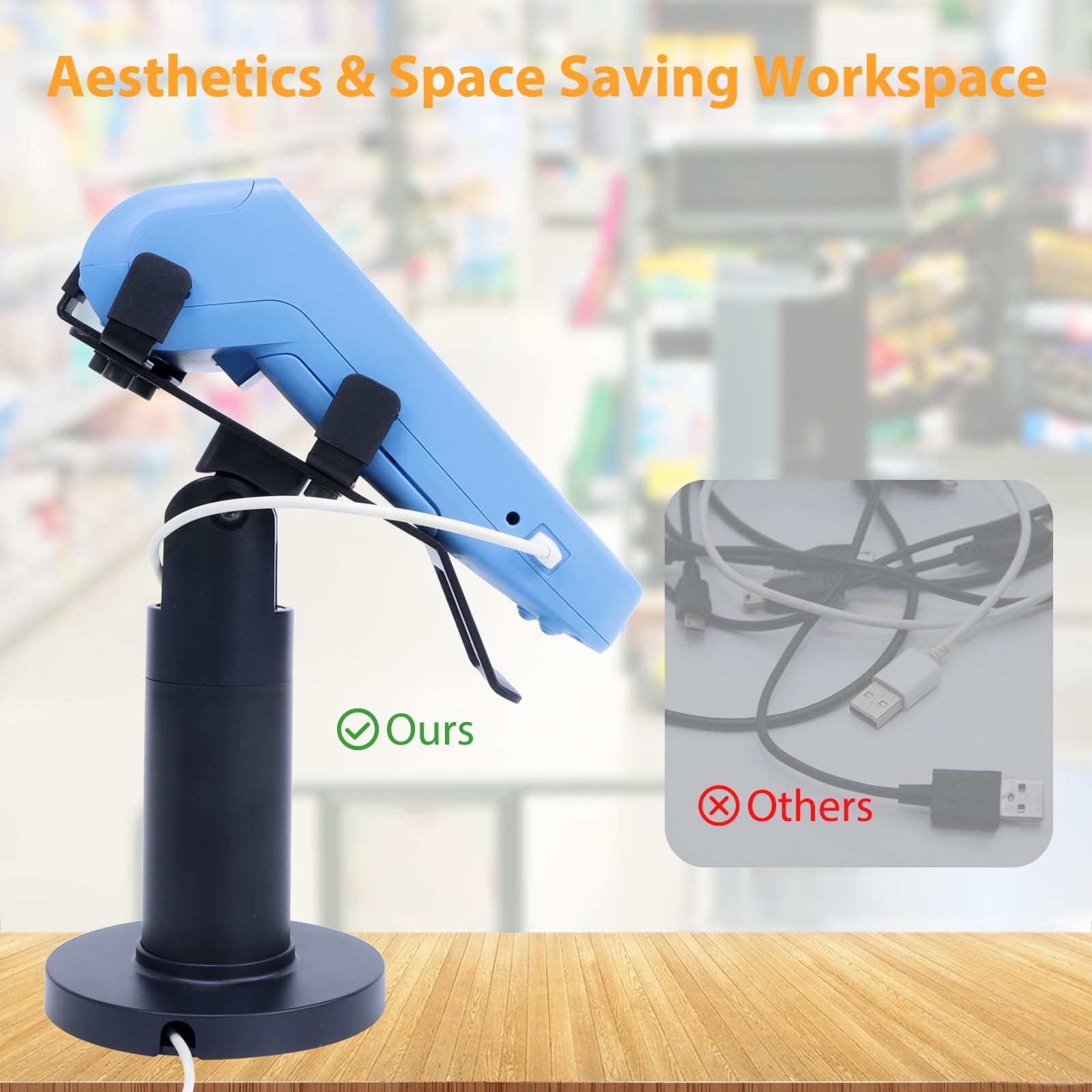 Universal Credit Card Terminal Stand for Square Terminal, 7″ Tall Swivel and …