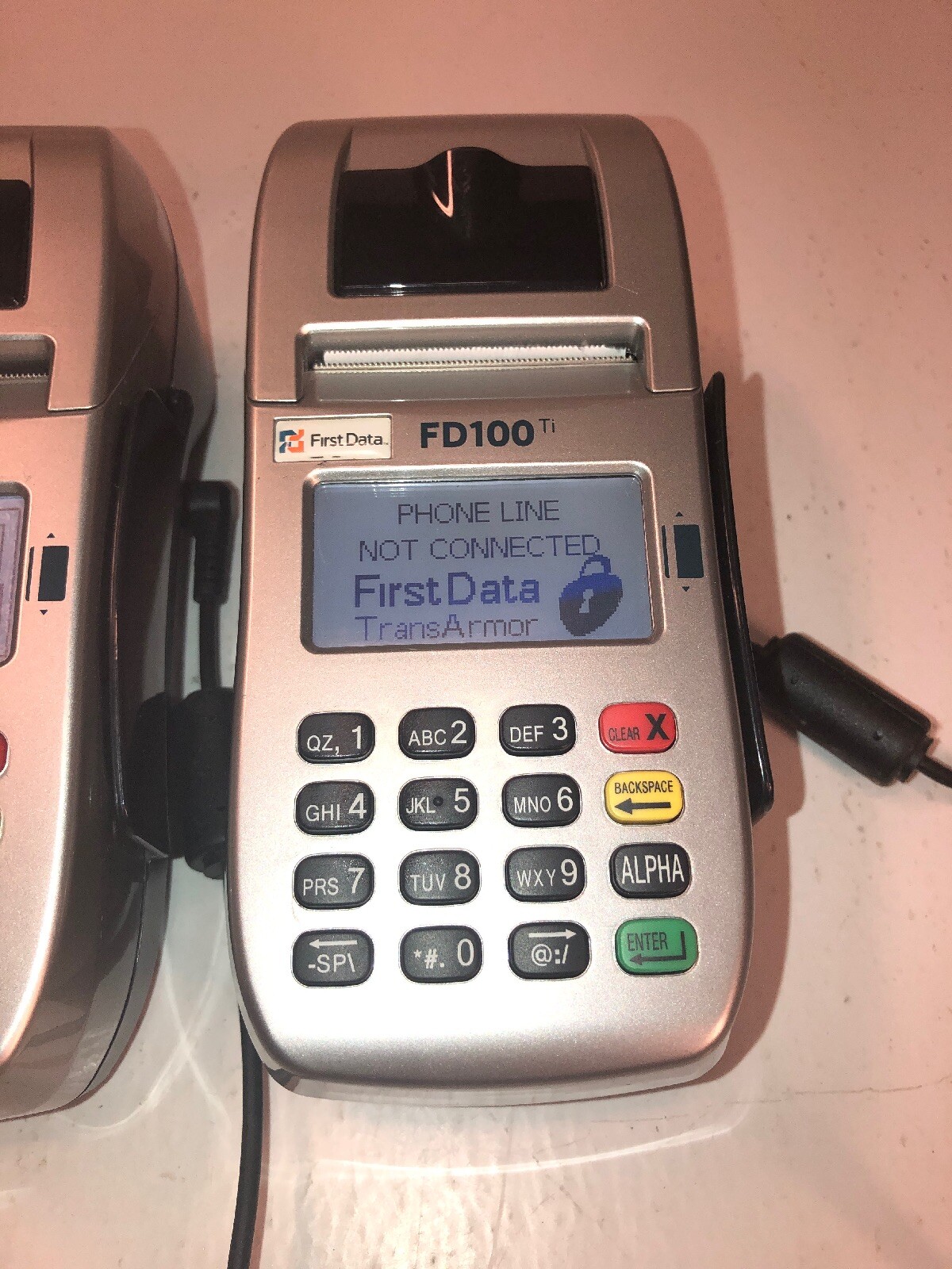 Lot -2 First Data FD100Ti Pin Pad POS Credit Card Reader