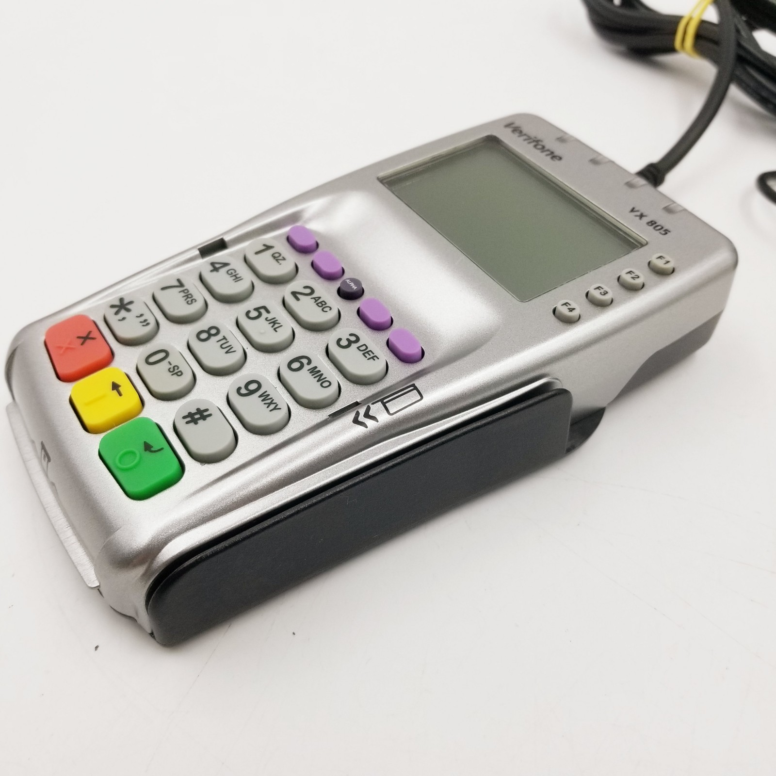 VeriFone VX805 CTLS Pin Pad Tamper Chip Credit Card Reader Power Cord VX 805