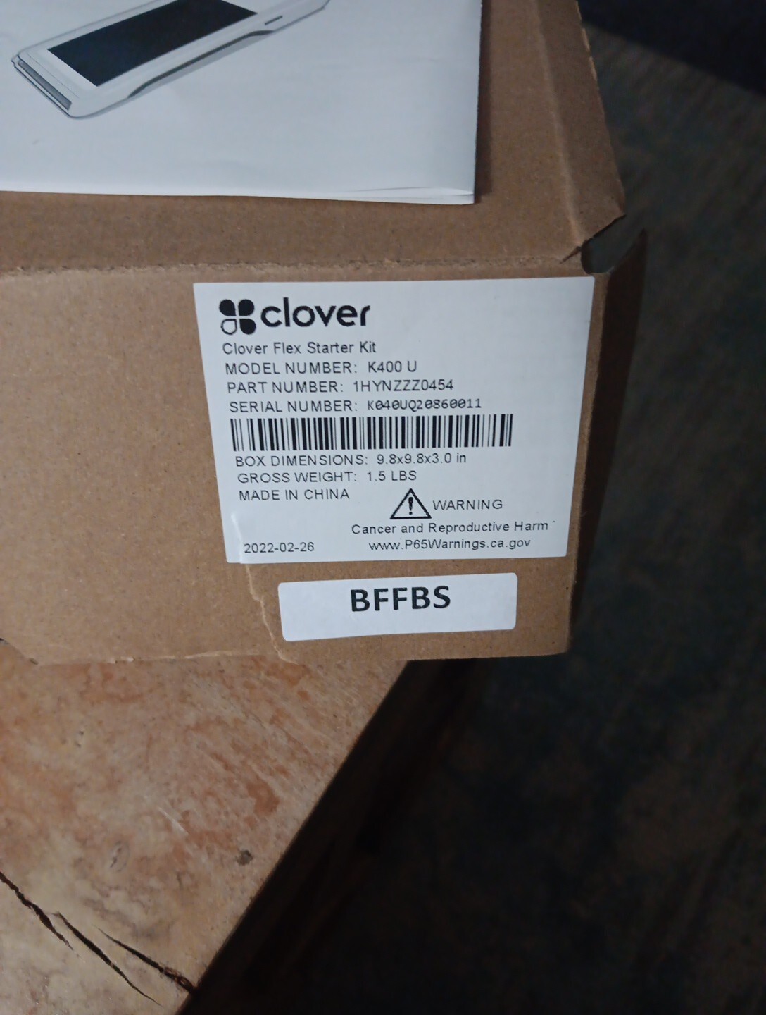 Clover Flex Starter Kit K400 & Clover Flex C403 Parts Only / Locked