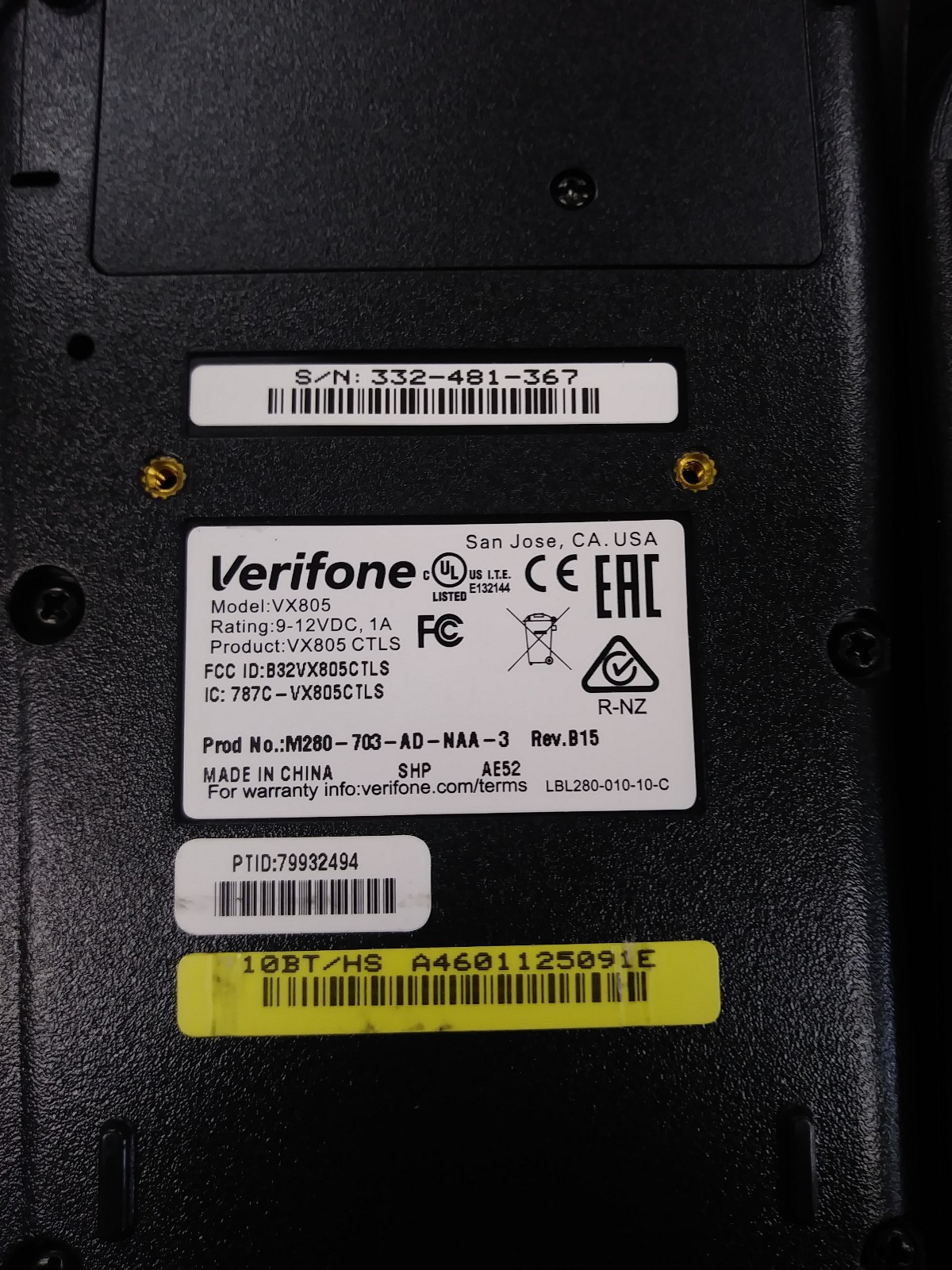 VeriFone VX 805 Pin Pad USB Card Chip Reader Keypad LOT OF 4 – NO POWER SUPPLIES