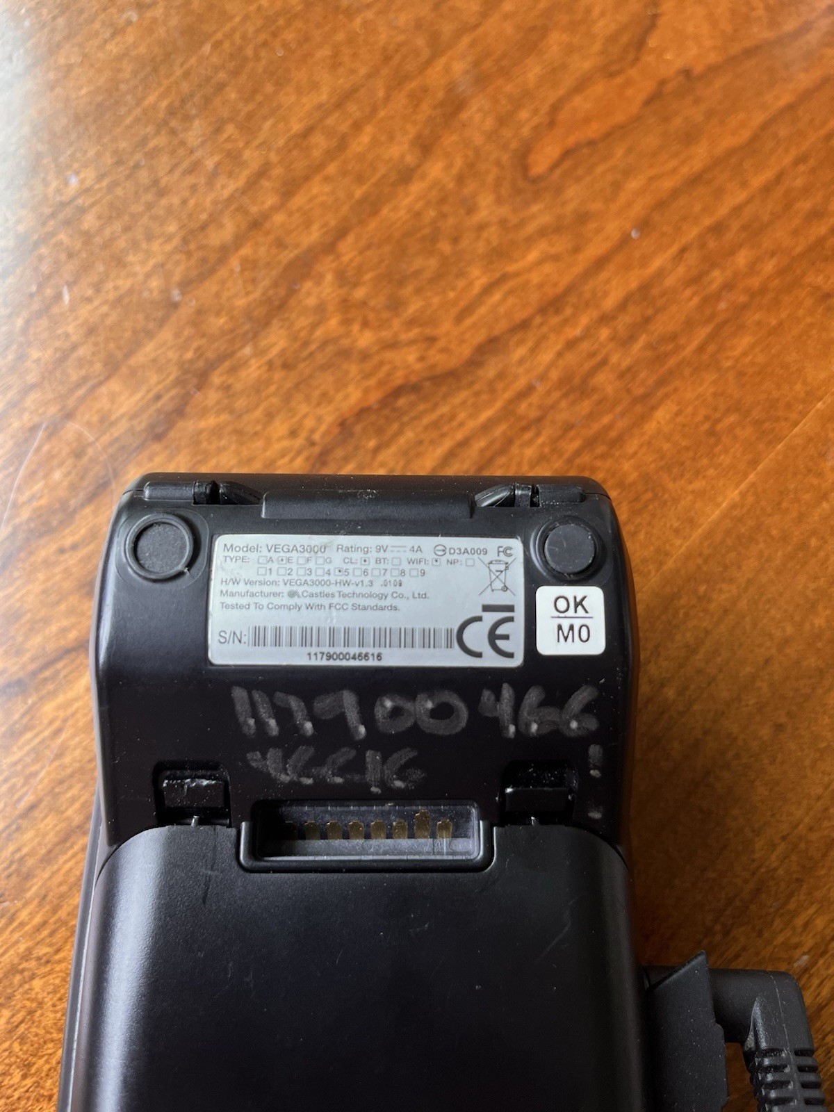 Dejavoo Z9 VEGA3000 Black 3.5″ LCD POS Credit Card Terminal Tested