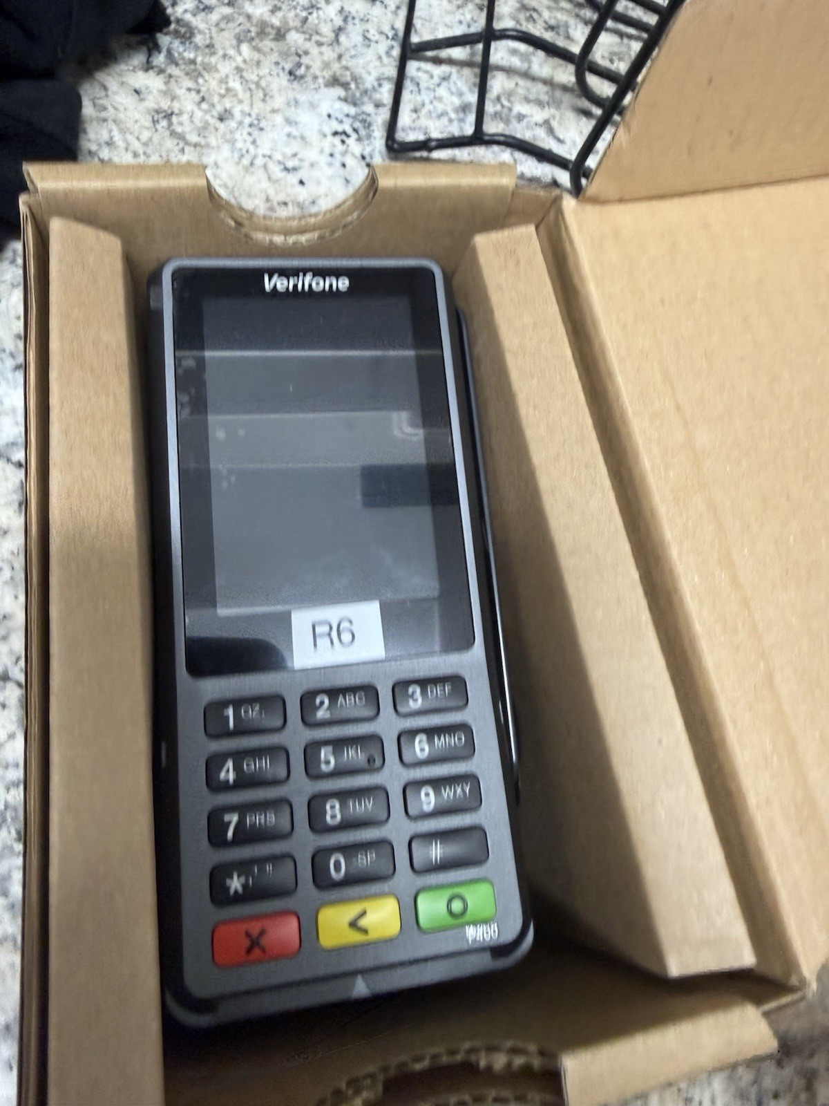 (2) VeriFone P400 Plus Credit Card Terminals (M435-003-04-NAB-5) With Cords