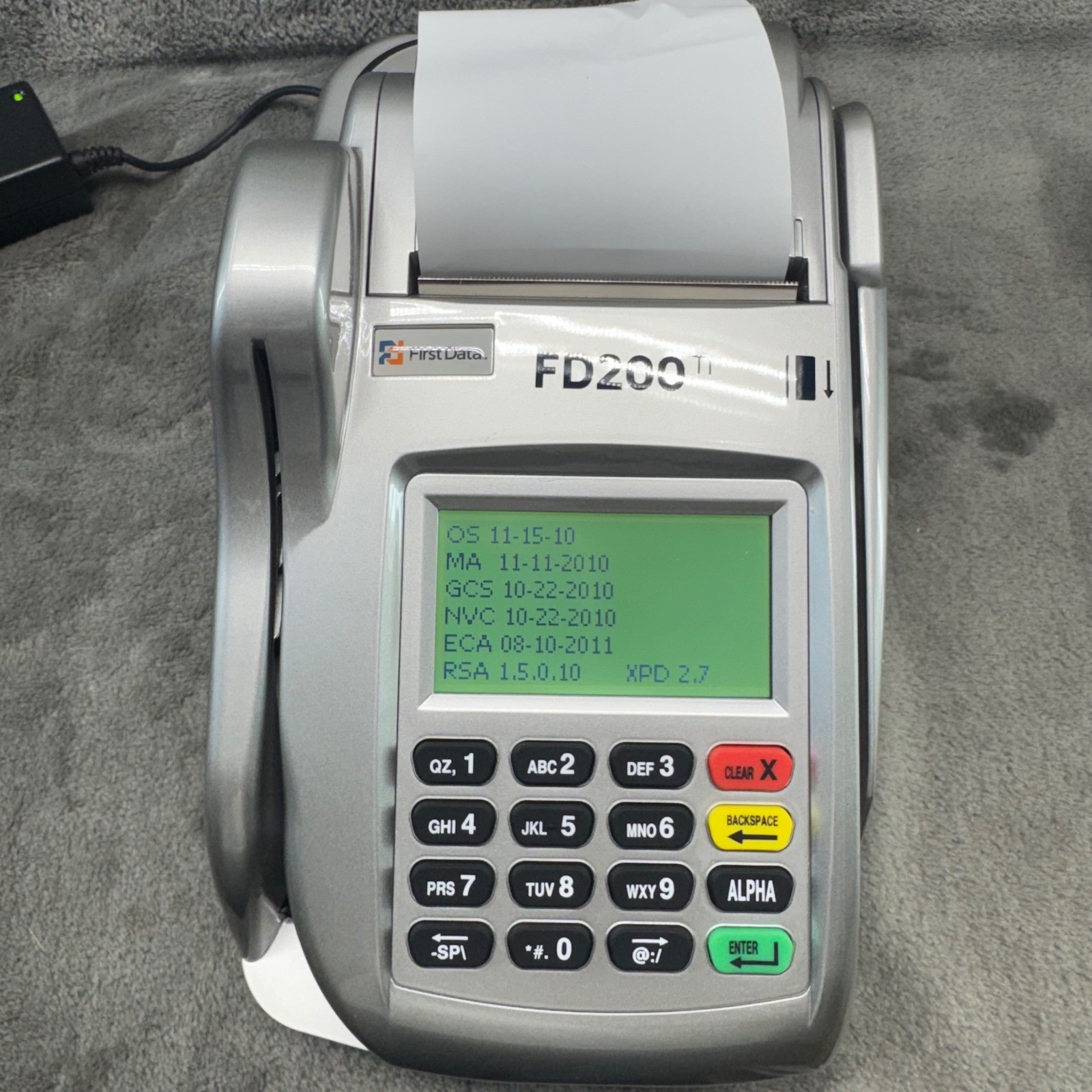 First Data FD200Ti Credit Card Terminal POS System with Power Adapter & Manual