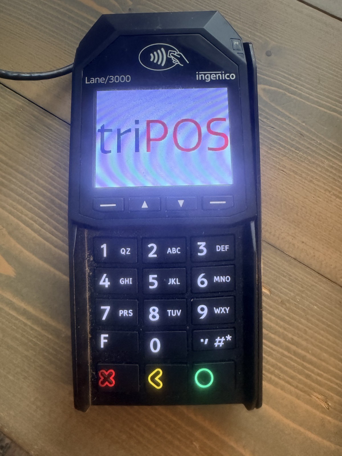 INGENICO Lane 3000 CL ETH triPOS WorldPay Encryption w/ Cable WORKING Revel POS