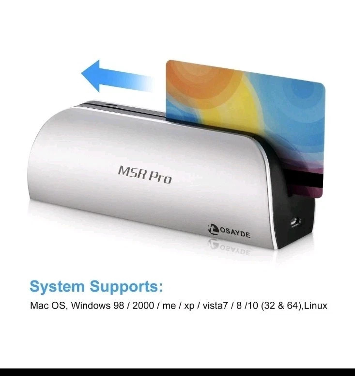IT osayde magnetic card reader USB with 10 blank cards NEW, PRO