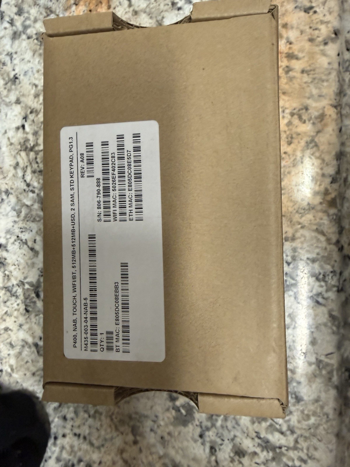 (2) VeriFone P400 Plus Credit Card Terminals (M435-003-04-NAB-5) With Cords