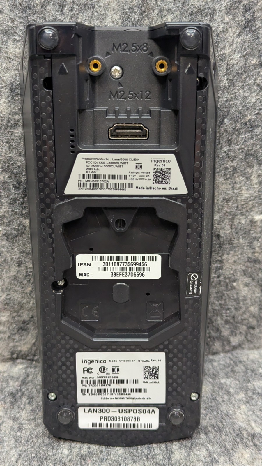 Ingenico Lane 3000 CL/Eth USB Pin-Pad Credit Card Machine Terminal Tap to Pay