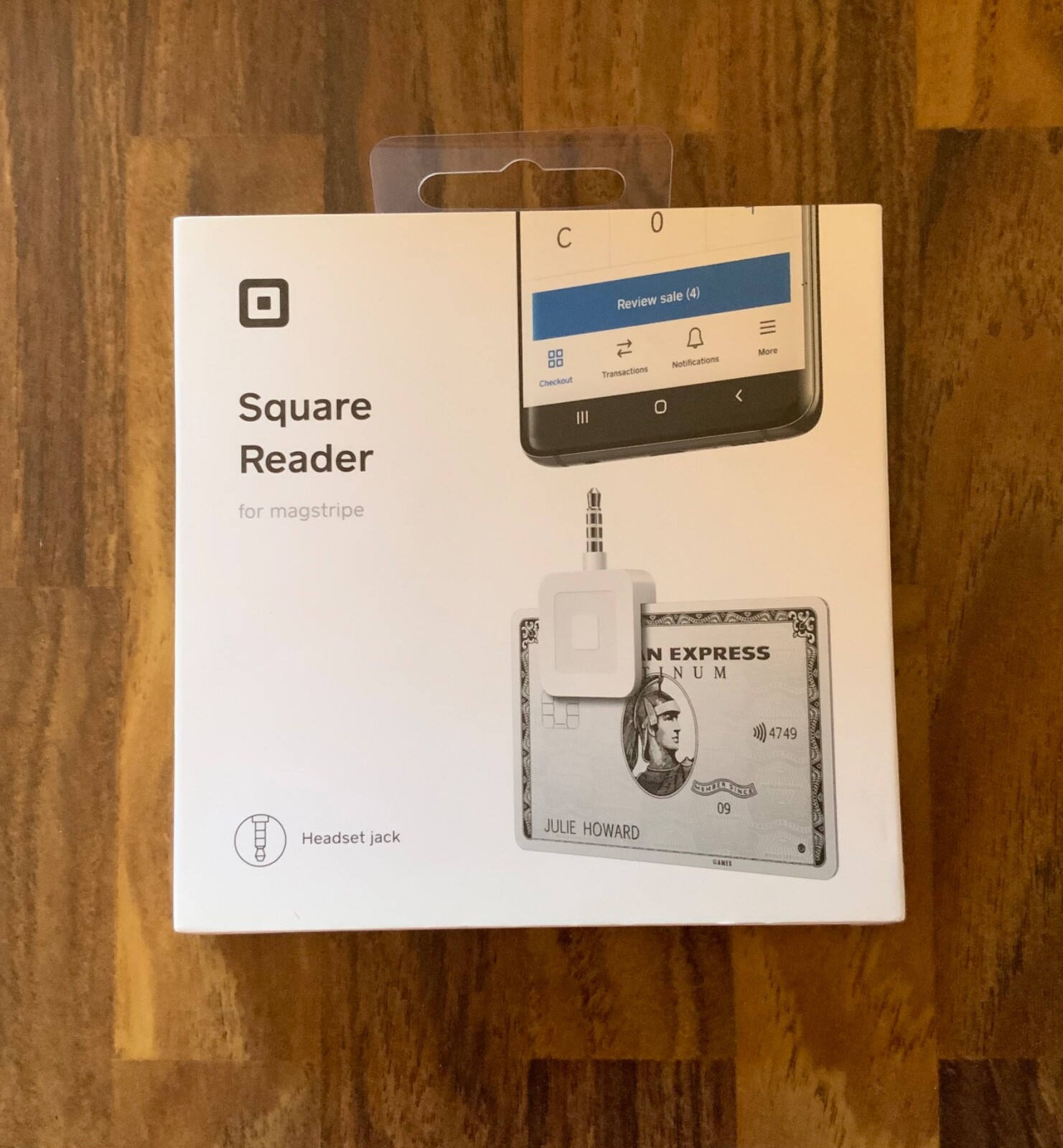 Square A-PKG-0206-01 Credit Debit Card Reader – White – Apple iPhone & Android