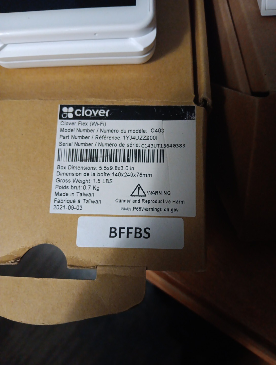 Clover Flex Starter Kit K400 & Clover Flex C403 Parts Only / Locked