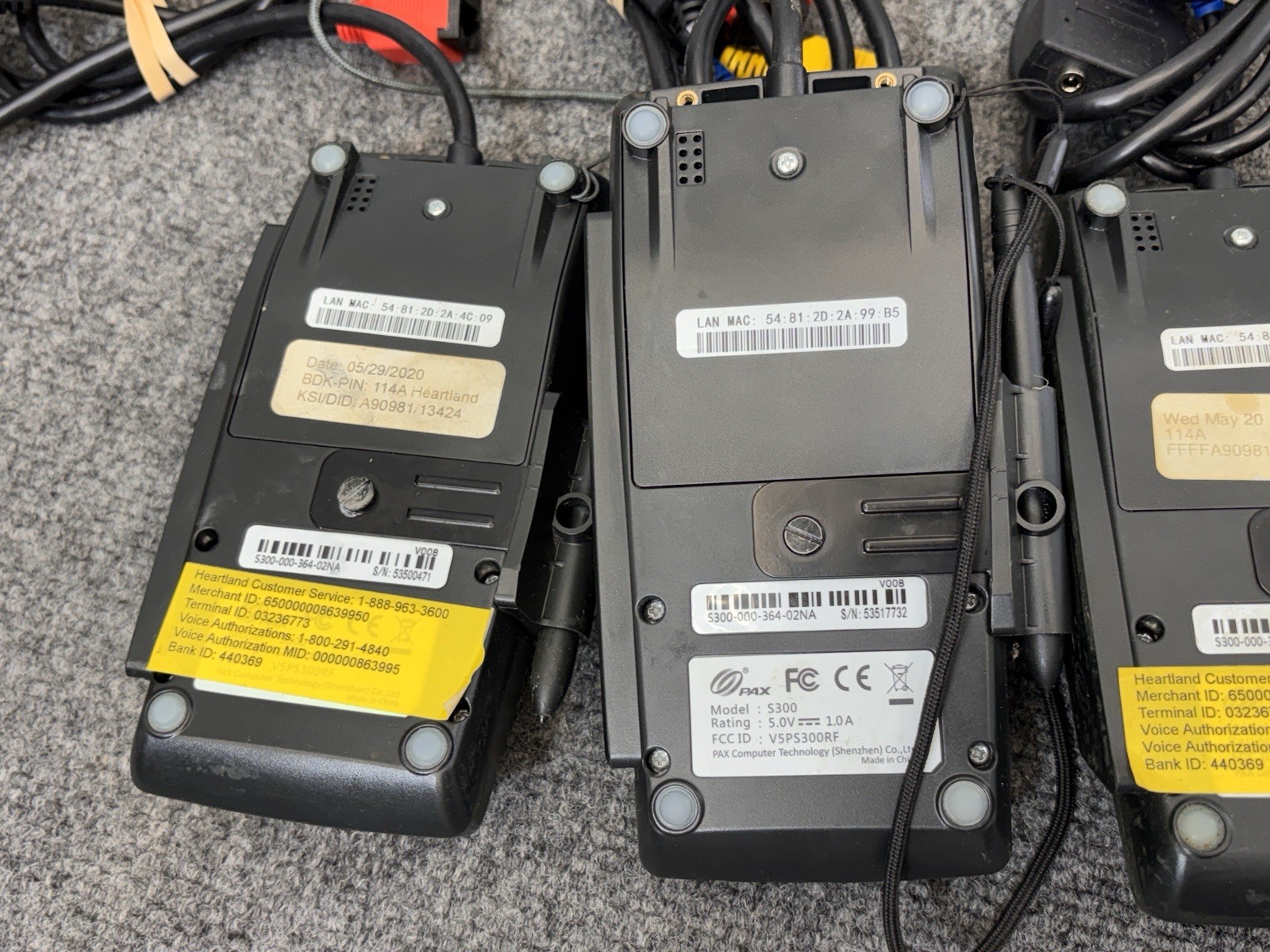 (LOT OF 4) PAX S300 Credit Card Terminal UNTESTED AS-IS
