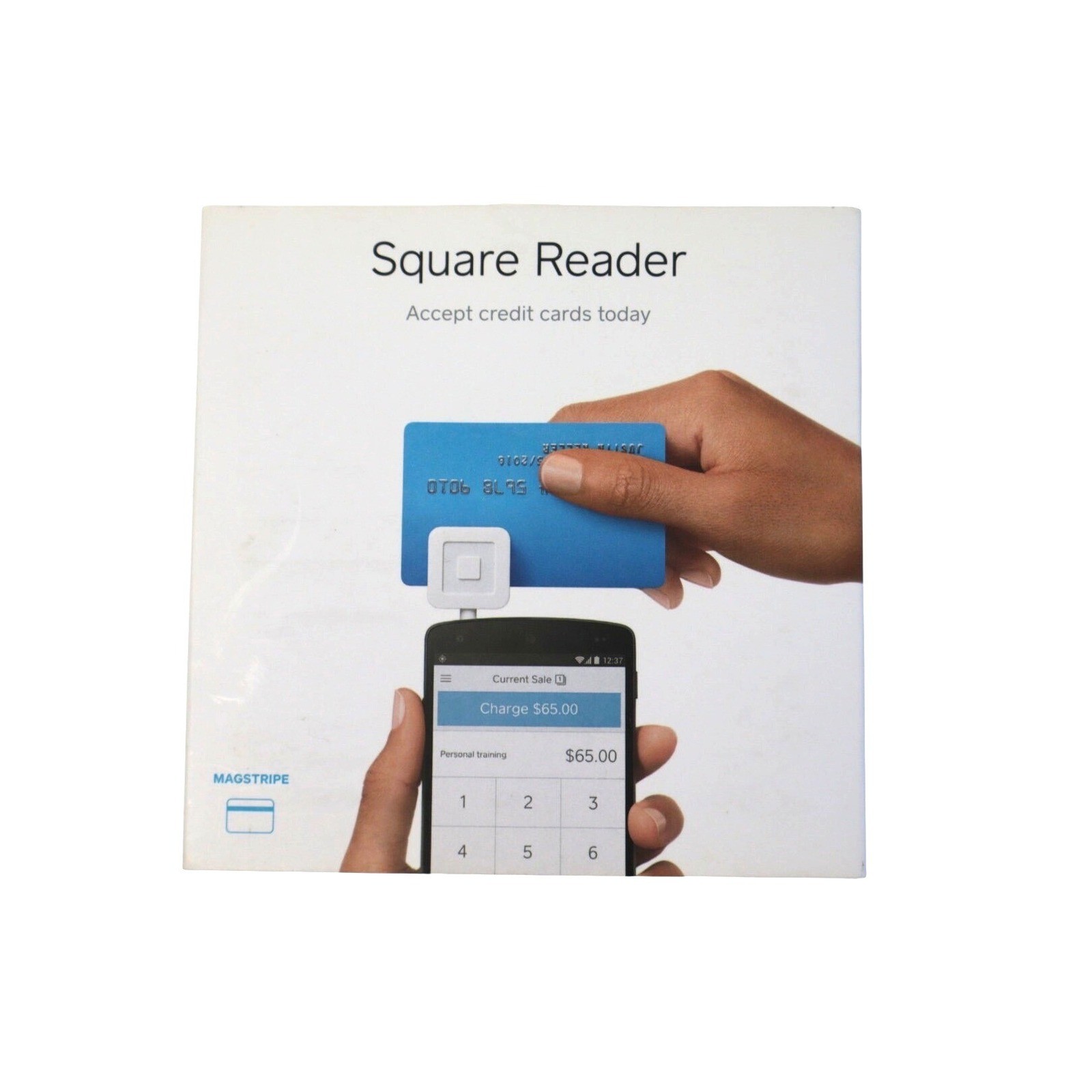 Square Reader for Magstripe Credit Card Payments White 3.5mm Jack New Box Wear