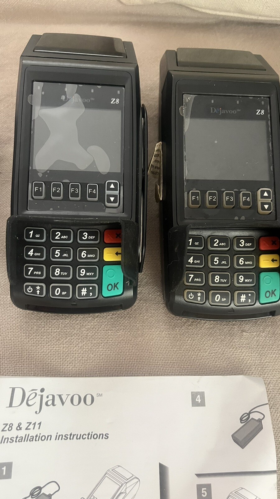 Dejavoo Z8 Credit Card Processors (3 Units) & Z3 Unit (1 Unit) / Terminals