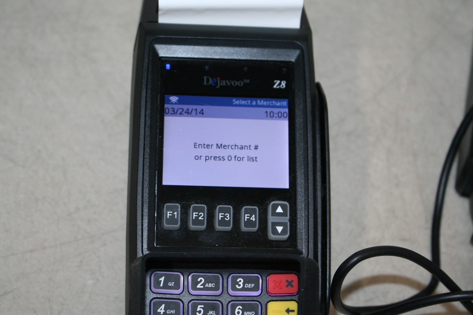 DEJAVOO Z8 – VEGA3000 Credit Card Payment Terminal Powers On- Untested
