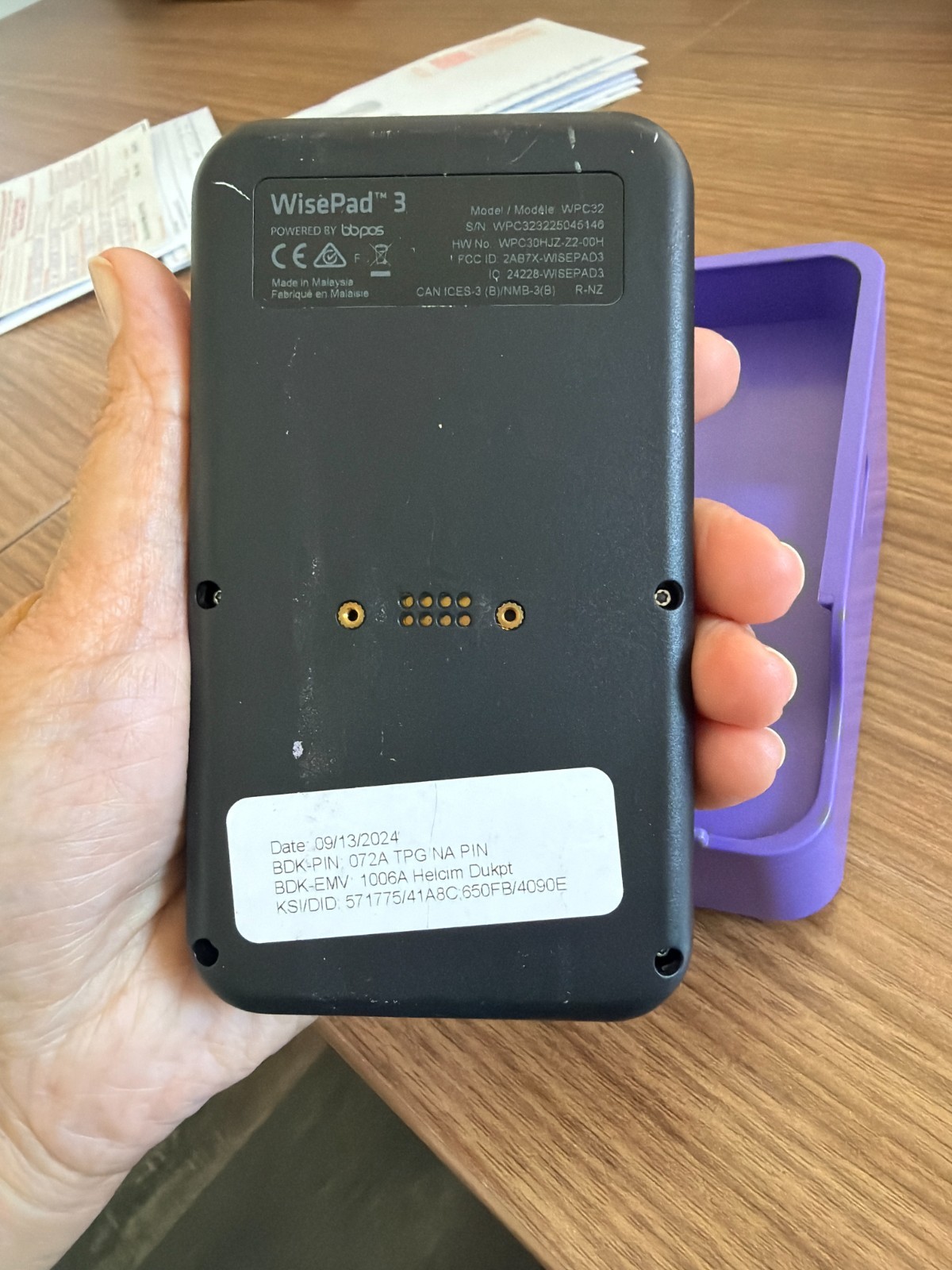Helcim Wisepad 3 Model WPC32 Untested POS Card Reader Farmers Market Remote
