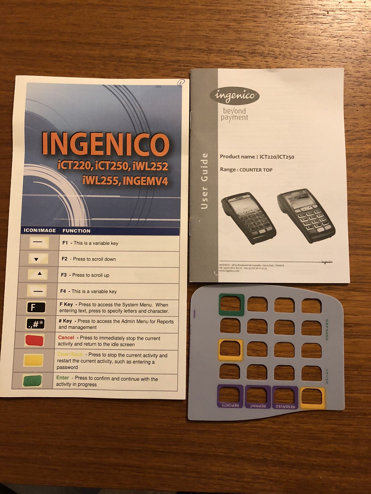 INGENICO iCT220 Credit Card Terminal – used, with accessories pictured + BONUS