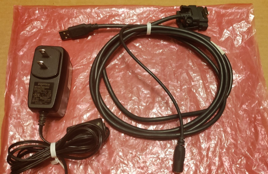 Ingenico Cable 296111170AD USB HDMI For Lane 3000/5000/7000 + PSC16A-080L6 Power