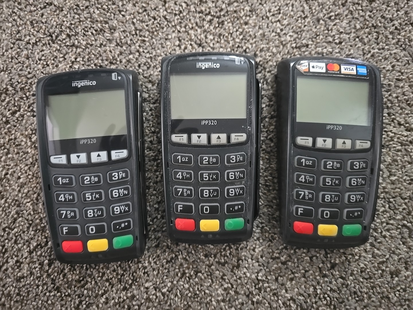 INGENICO IPP320 POINT OF SALE PINPAD No Power Adapters – (LOT OF 3)