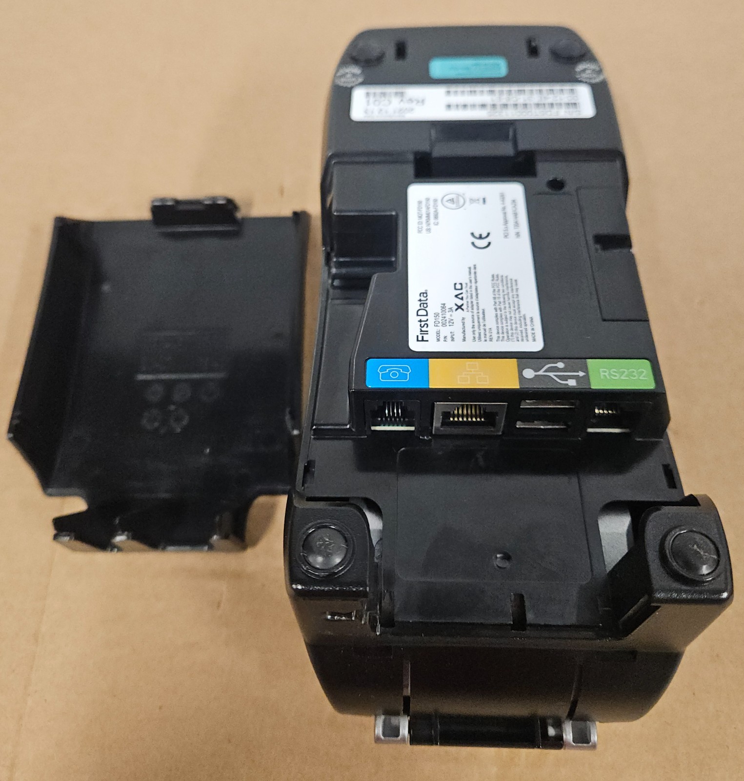 First Data FD150 Payment Terminal w XAC RP10 PIN Pad Power Supply Bundle