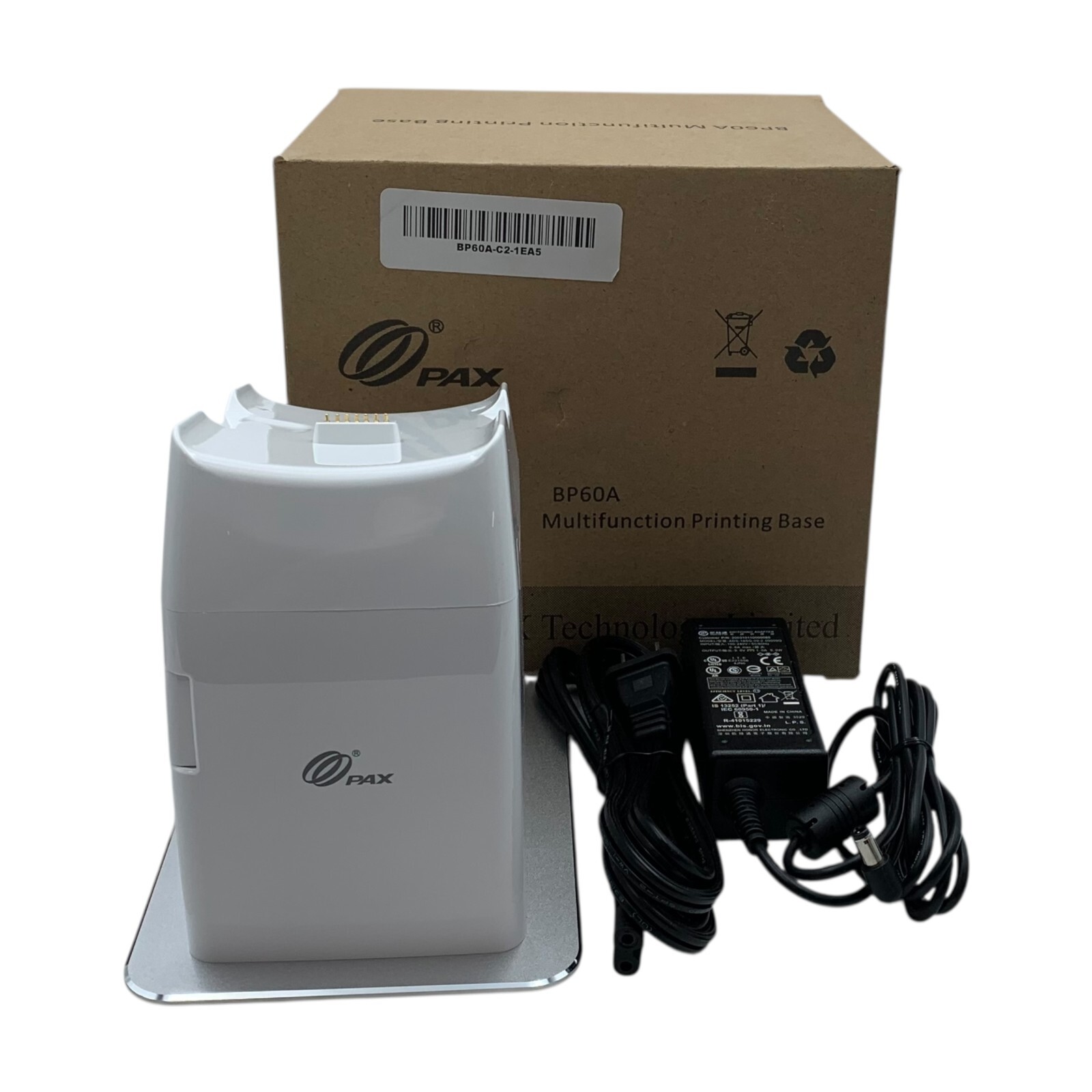 Pax BP60A Printing Docking Base Station For Use With Pax A60 Wireless Terminals