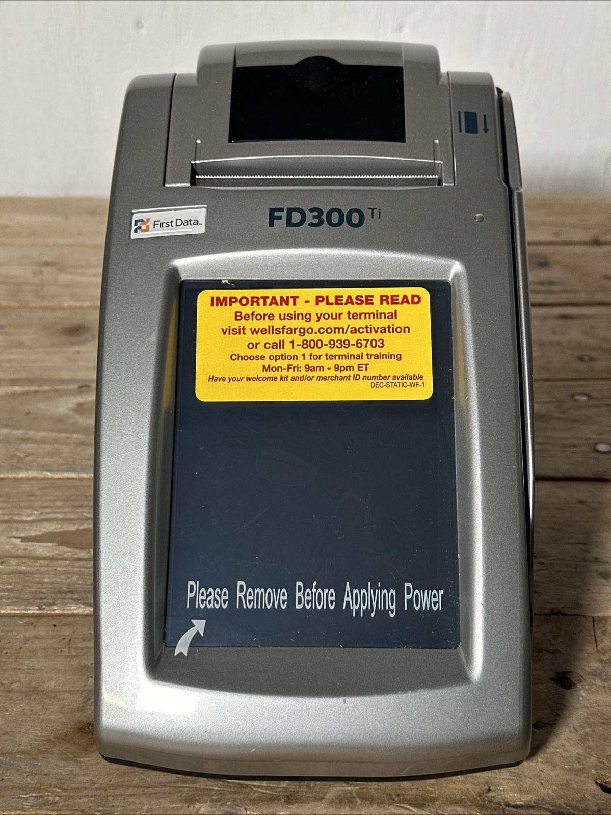 First Data Terminals: FD300 Ti Terminal (001691064) Untested *NO POWER CORD*