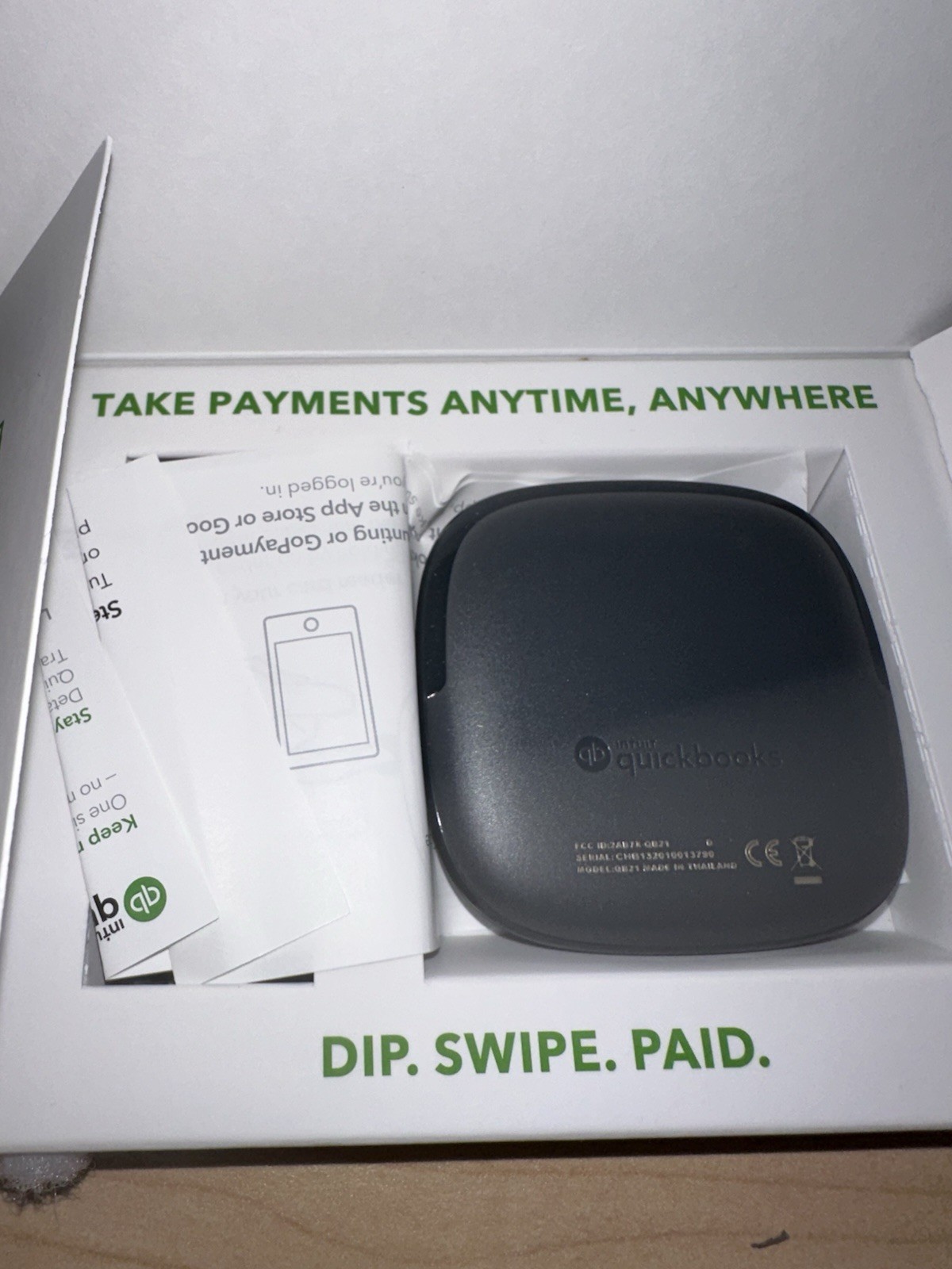 Intuit QuickBooks Chip and Magstripe Card Reader POS Credit Card Reader Open Box