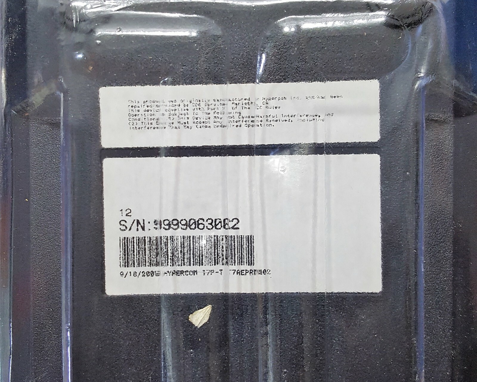 Refurbished Hypercom T7P Credit Card Machine with Power Supply In POS Box.
