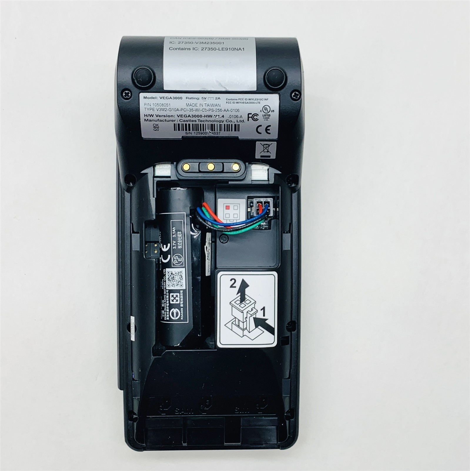 Dejavoo Z9 Vega 3000 3G WiFi Wireless Contactless Credit Card Terminal 10508051