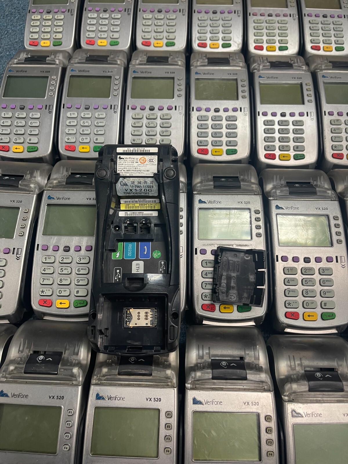 Used POS Machine for Terminal VeriFone VX520 GPRS/ETH/DIAL without battery