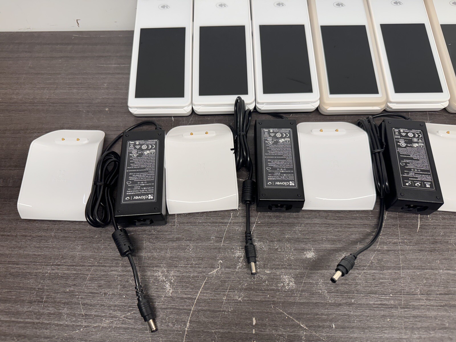 Lot Of 7 Clover Flex C401U Wireless Credit Card Handheld POS (LOCKED) – P8