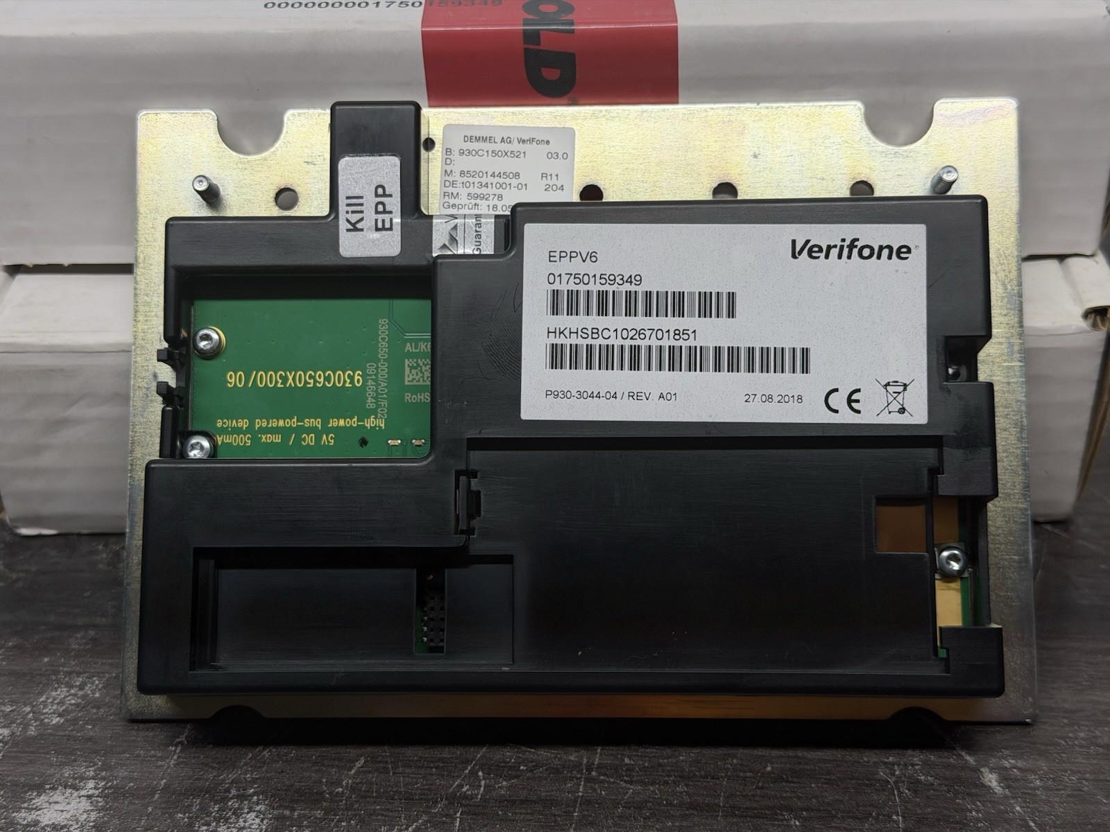 Lot Of 2 Verifone EPPV6 External Secure Hybrid Reader Keypad – A624