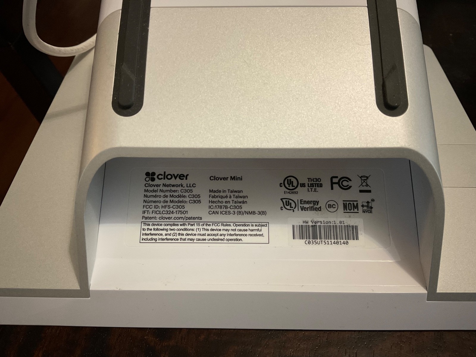 clover mini pos C305 system with Zebra Scanner and Receipt paper