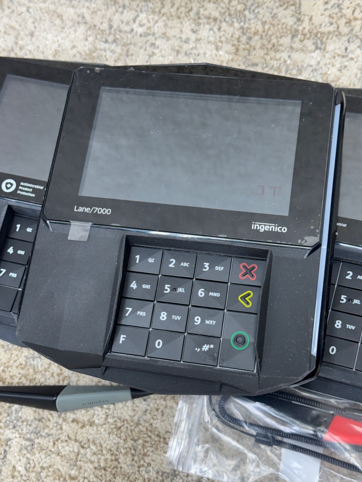 Lot 3 – INGENICO LANE/7000 LAN700/USBRD01A Untested / For parts / Repair – Read