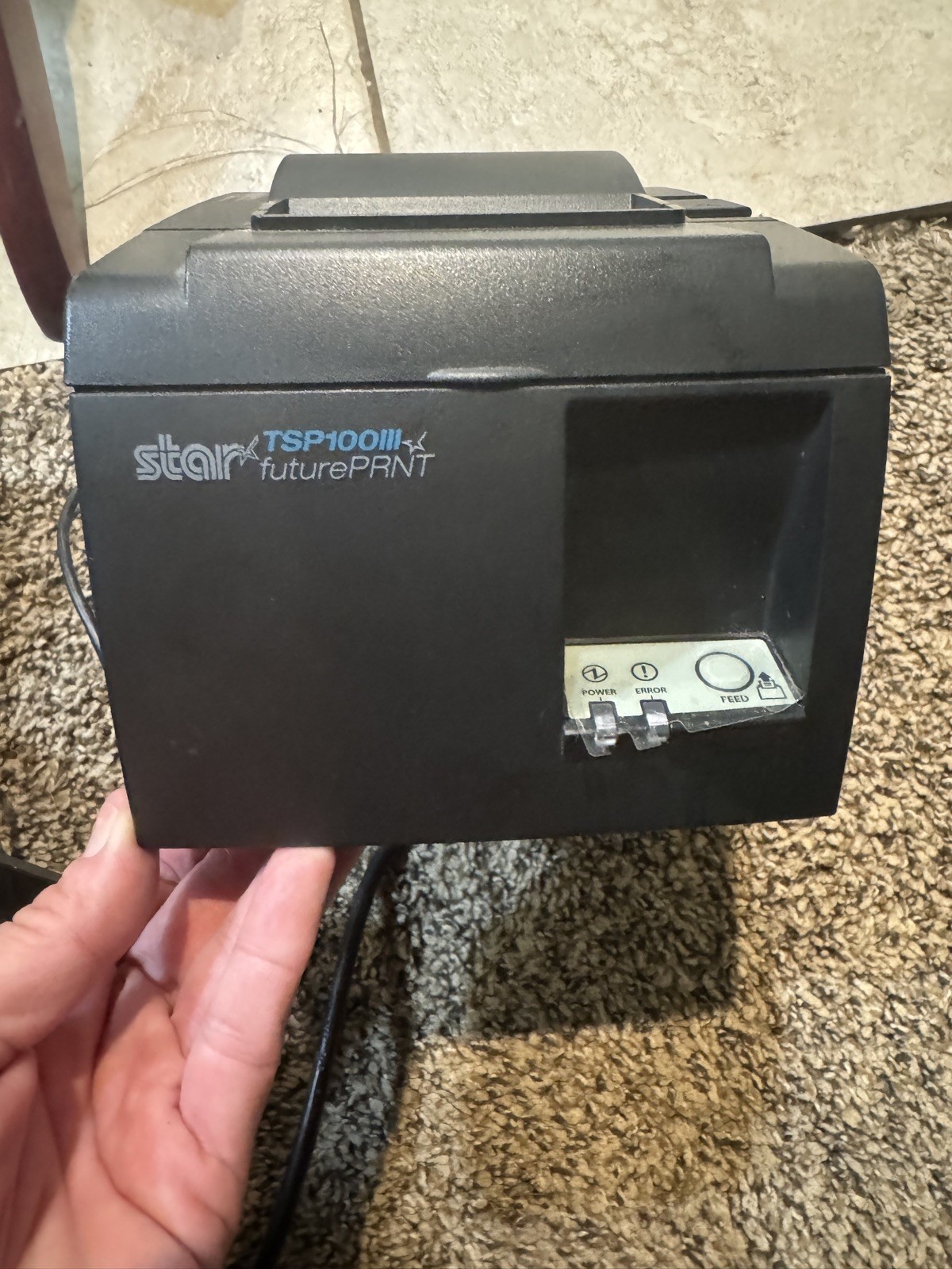 Used with box SQUARE POS SYSTEM REGISTER. Black with printer