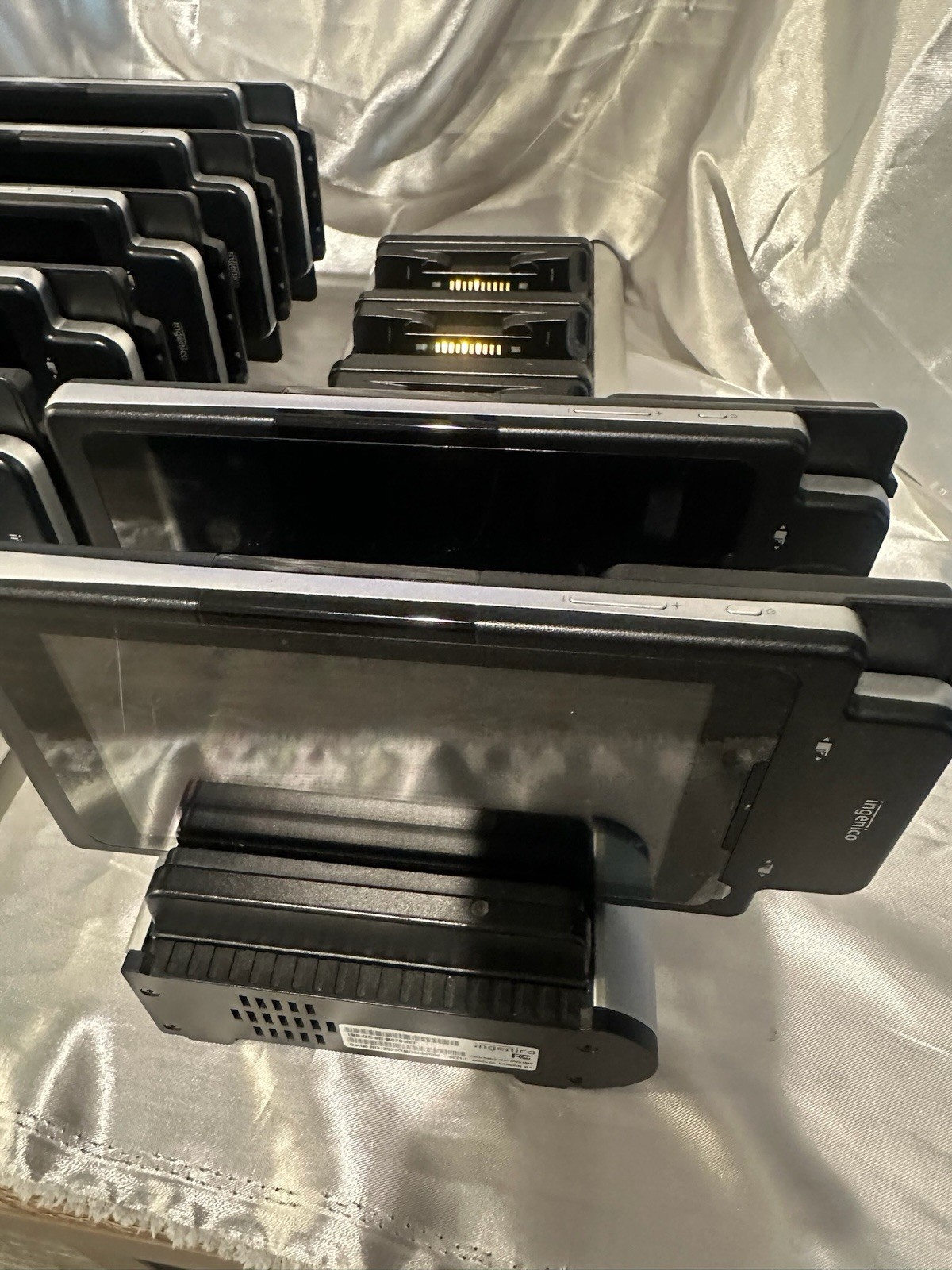 7 Ingenico Moby M70 Touchscreen Payment Terminals,Android Tablets, & 2 Chargers