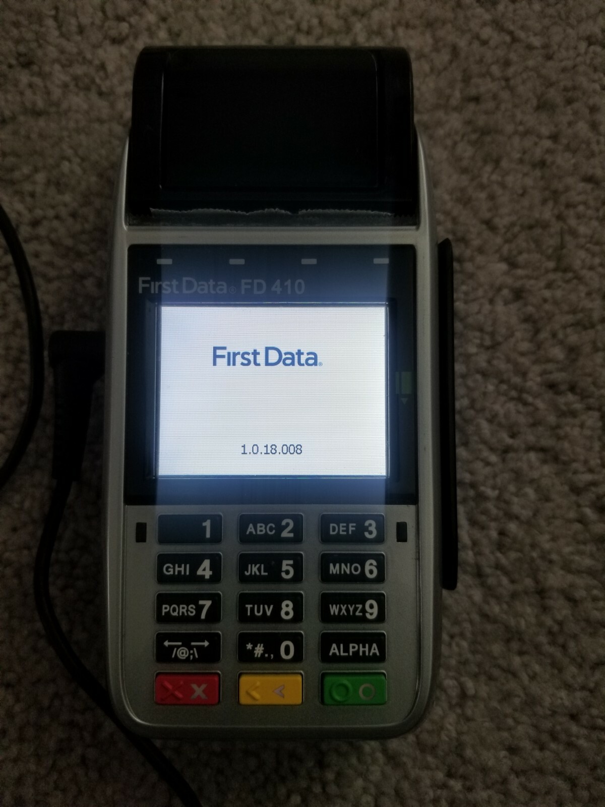 Lot Of Two First Data FD410 Wireless Credit Card Terminals And Two Magstrip Read